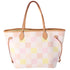Louis Vuitton Neverfull MM Tote Giant Damier Peach Pink Beige Multi